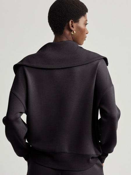 Catherine Half Zip Sweat in Black