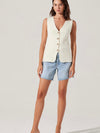 Jayce Sweater Vest in Cream