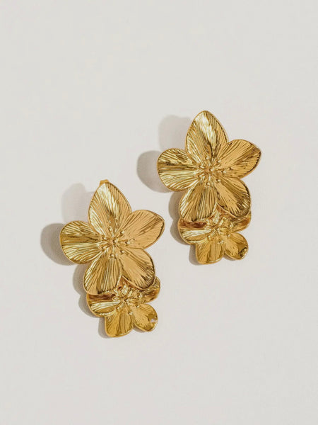 Ivy Stacked Flower Earrings