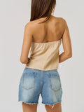 Shell-y Tube Top in Taupe