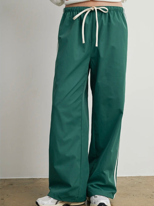 Down To Earth Stripe Pant in Green
