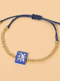 Mahj Charm Bracelet in Blue & Gold