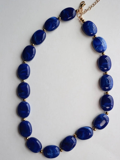 Midnight Bauble Necklace in Blue