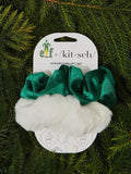 Elf x Kitsch Scrunchies 2pc in White & Green