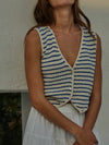 Vested Interest Stripe Top in Blue