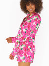 Early Riser PJ Set in Pink Floral Soiree Silky