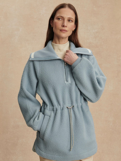 Ashby Half Zip Fleece in Ashley Blue