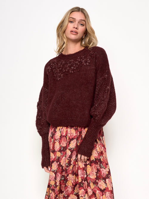Cynthia Sweater in Burgundy