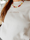 Go Chiefs Embroidered Sweatshirt in Tan