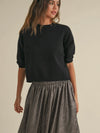 Short & Sweet Knit Top in Black