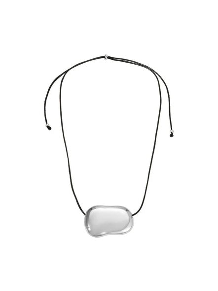 Julia Necklace in Silver & Black