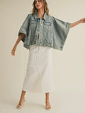 To The Rescue Cape Jacket in Denim