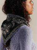 Carmen Knitted Triangle in Angel White