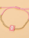 Mahj Charm Bracelet in Pink & Gold