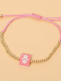 Mahj Charm Bracelet in Pink & Gold