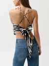 Sinclaire Scarf Top in Zebra