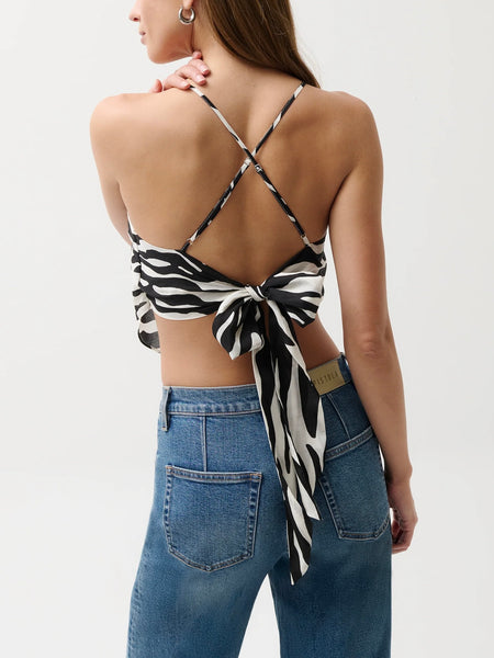 Sinclaire Scarf Top in Zebra