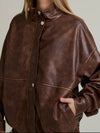 Faux Your Information Jacket in Brown