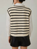 Always Classy Stripe Vest in Black & White