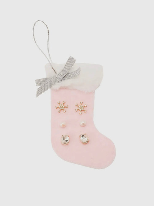 Clara Stocking Post Trio in Crystal