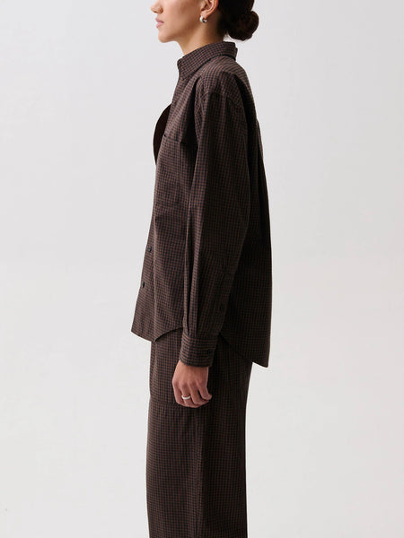 Mila Button Down Wrap Top in Hot Toddy