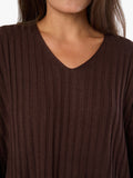 Oversized V Neck Sweater in Brown