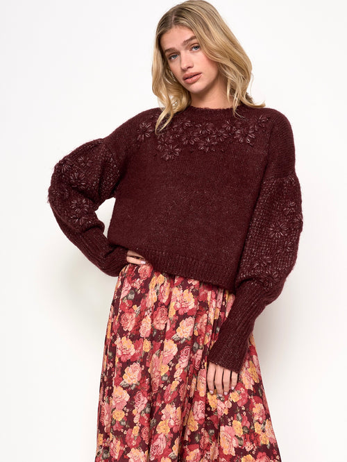 Cynthia Sweater in Burgundy