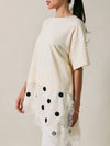 Show Your Spots Asymmetrical Tee in Ivory