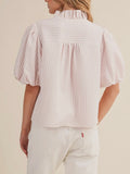 Ruffles At The Resort Button Up in Pink