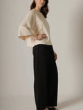 Charlotte Quarter Length Sleeve Top in Eggshell