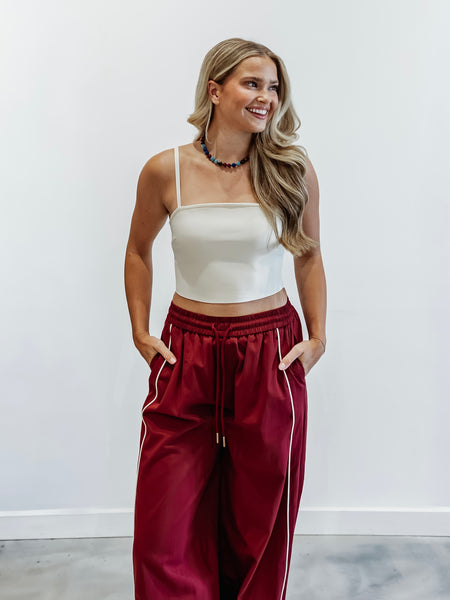 The Wide Leg Pant 28 in Light Grey Marl