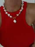 Chunky Pearl Toggle Necklace