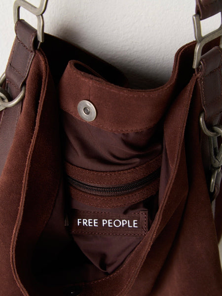 Suzie Suede Slouch Tote in Espresso