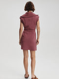 Rebecca Zip Through Dress in Wild Rhubarb
