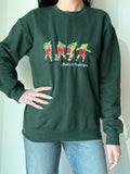 Grinch Embroidered Sweatshirt in Forest