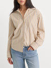 The Poplin Easy Shirt in Dune Stripe