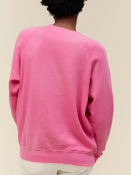 New York State Bear Vintage Sweatshirt in Sun Faded Pink Rouge