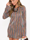 Drifter Mini Dress in Sundown Stripe Knit