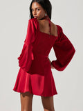 Vivian Dress in Deep Red