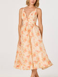 Janna Dress in Orange Floral