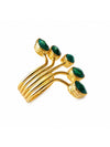 Ezzah Emerald Lotus Ring