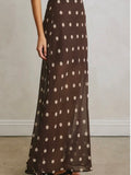 Pull Out All The Dots Skirt in Chocolate