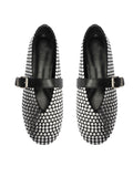 Eiza Studs Suede Flat in Black