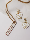 Charm White Heart Earrings