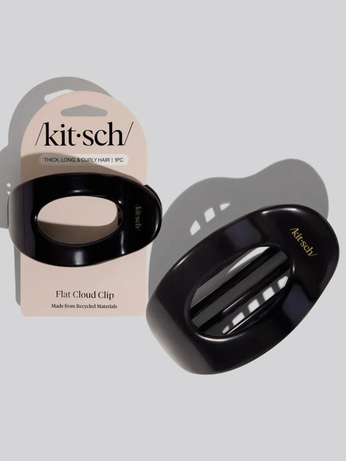 Black Flat Cloud Clip Large