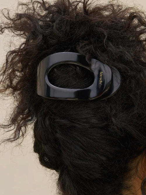 Black Flat Cloud Clip Large
