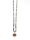 Bella Beaded Pendant Necklace in Multi