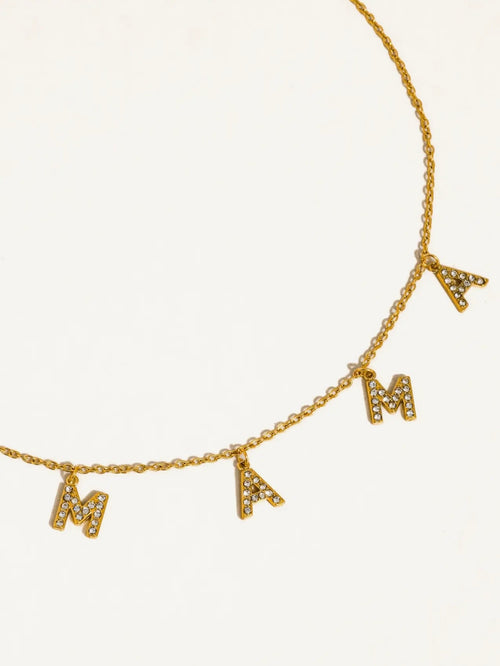 MAMA CZ Charm Necklace