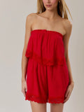 All Weekend Long Romper in Red
