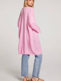 Emersyn Sweater Cardigan in Party Pink